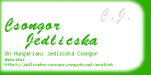 csongor jedlicska business card